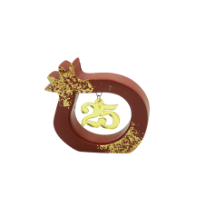 Κεραμικό σχέδιο Ρόδι κόκκινο με plexiglass ''25''