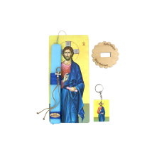 Χειροποίητη Λαμπάδα πλακέ με αρωματικό κερί ''Χριστός'' 28cm